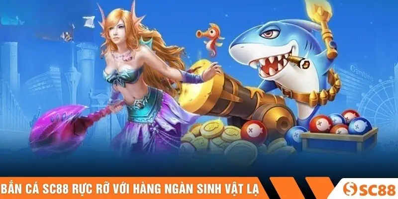 Bắn cá SC88 rực rỡ với hàng ngàn sinh vật lạ